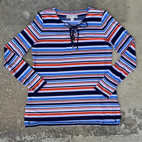 Michael Kors Tops - Like new Michael Kors striped long sleeve blouse